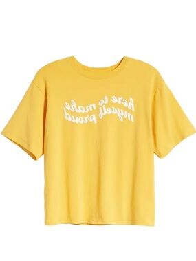 Nordstrom bp. X Claudia Sulewski Collab Shirt Yellow Mirror Reverse
